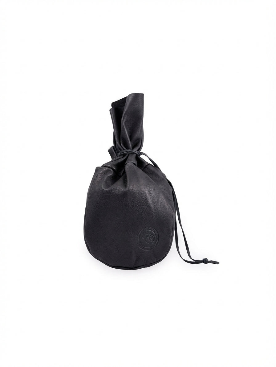 Black Leather Storage Pouch